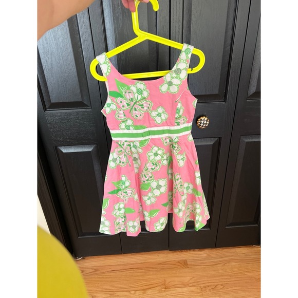 Lilly Pulitzer Other - Lilly Pulitzer Girls Pink / Green Sleeveless Dress size 7
